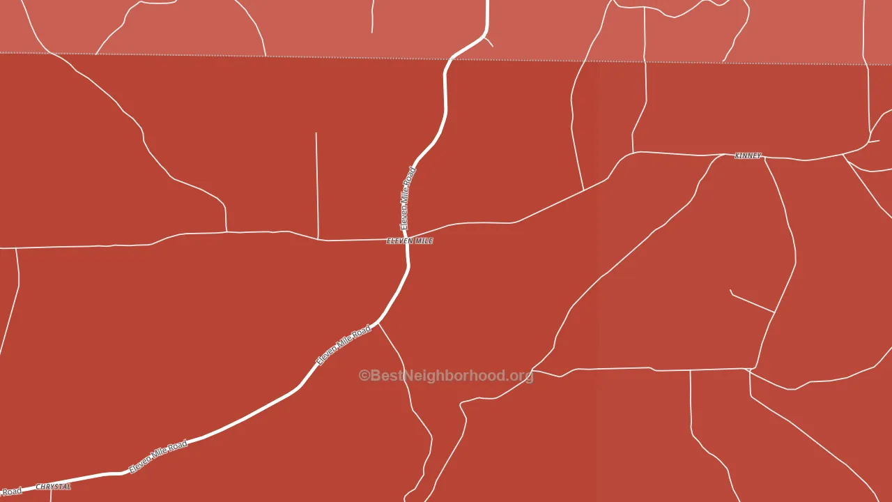 Eleven Mile, PA block-group political-lean map