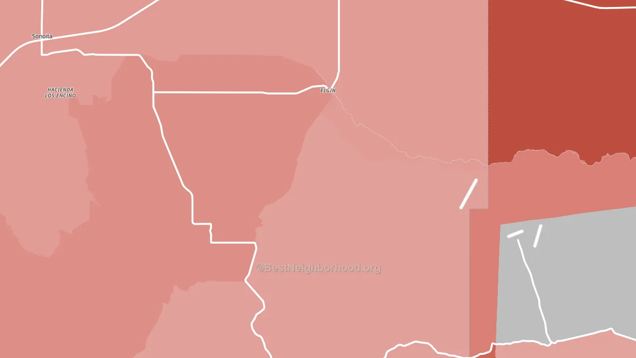 Elgin, AZ block-group political-lean map