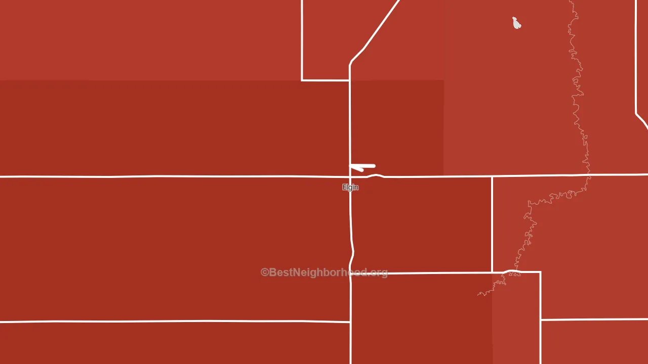 Elgin, NE block-group political-lean map