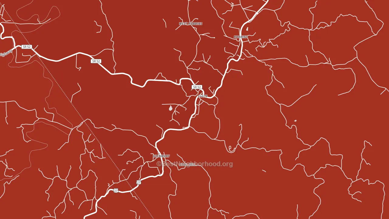 Elgin, TN block-group political-lean map