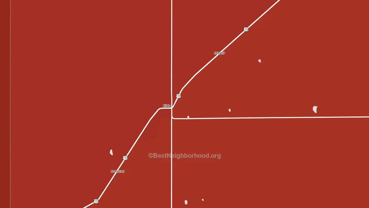 Elida, NM block-group political-lean map