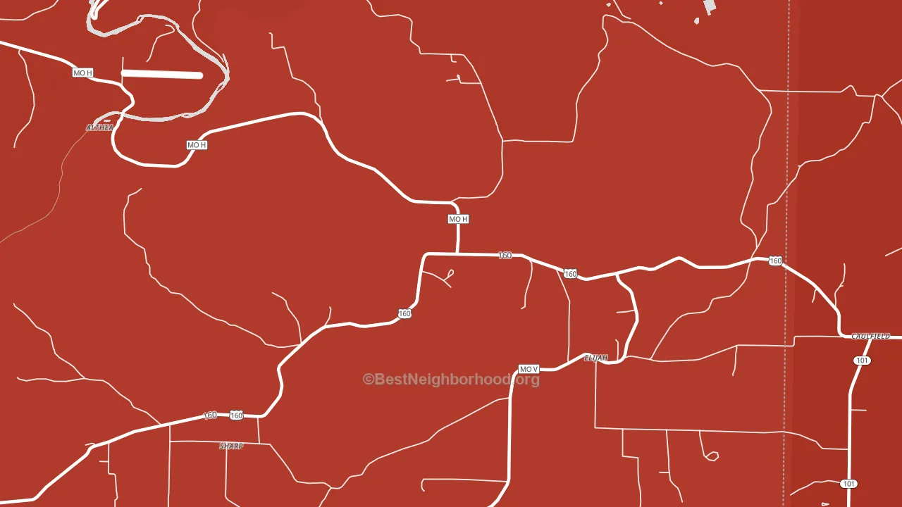 Elijah, MO block-group political-lean map