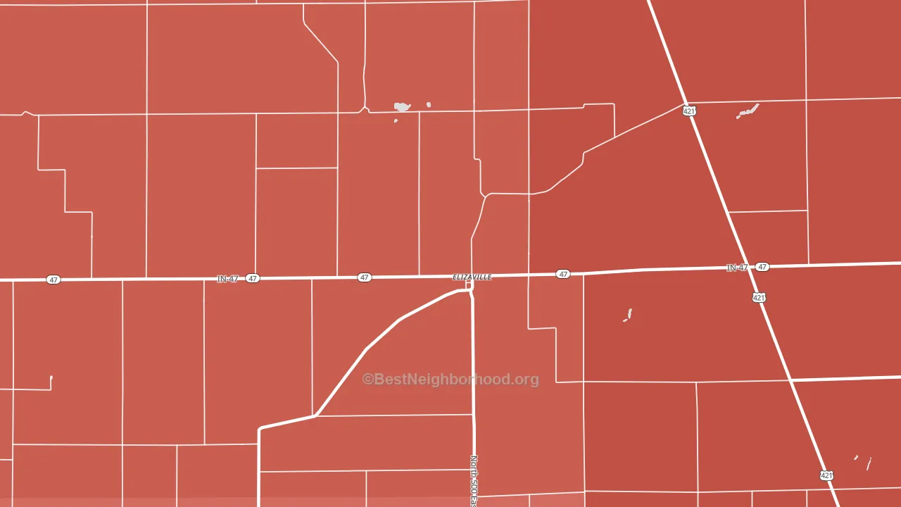 Elizaville, IN block-group political-lean map
