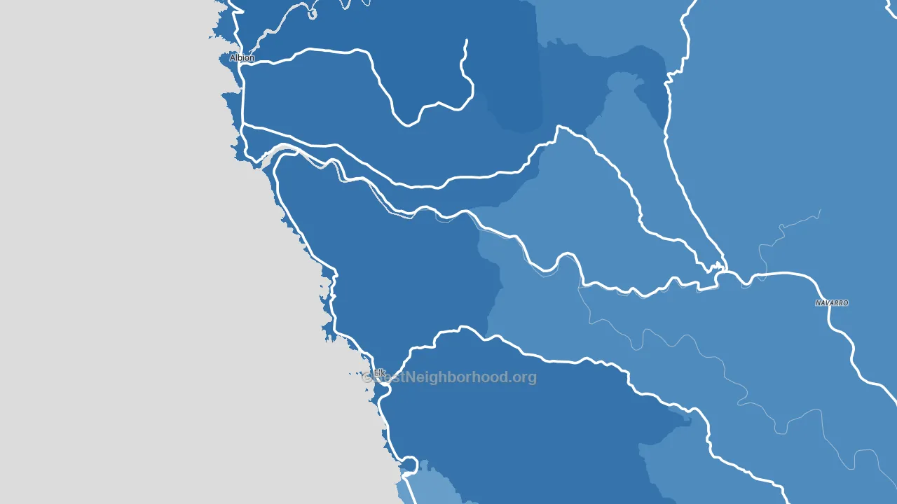 Elk, CA block-group political-lean map