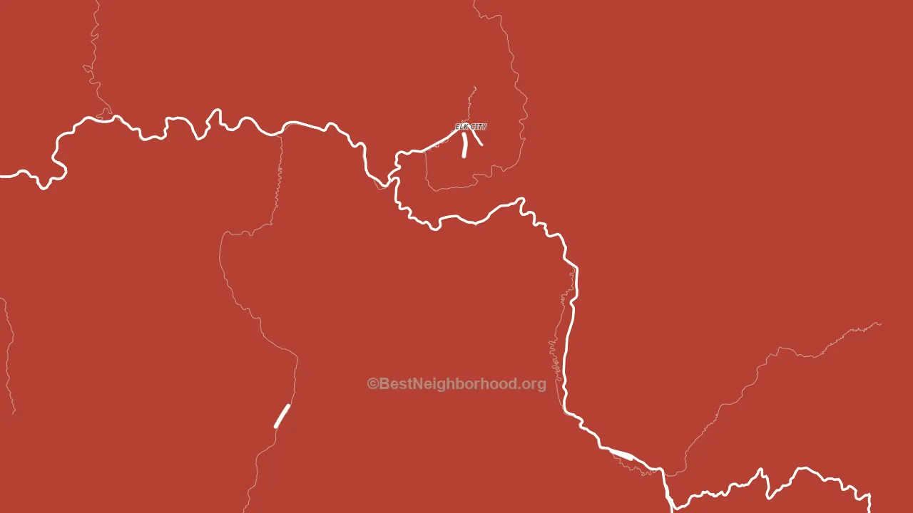 Elk City, ID block-group political-lean map