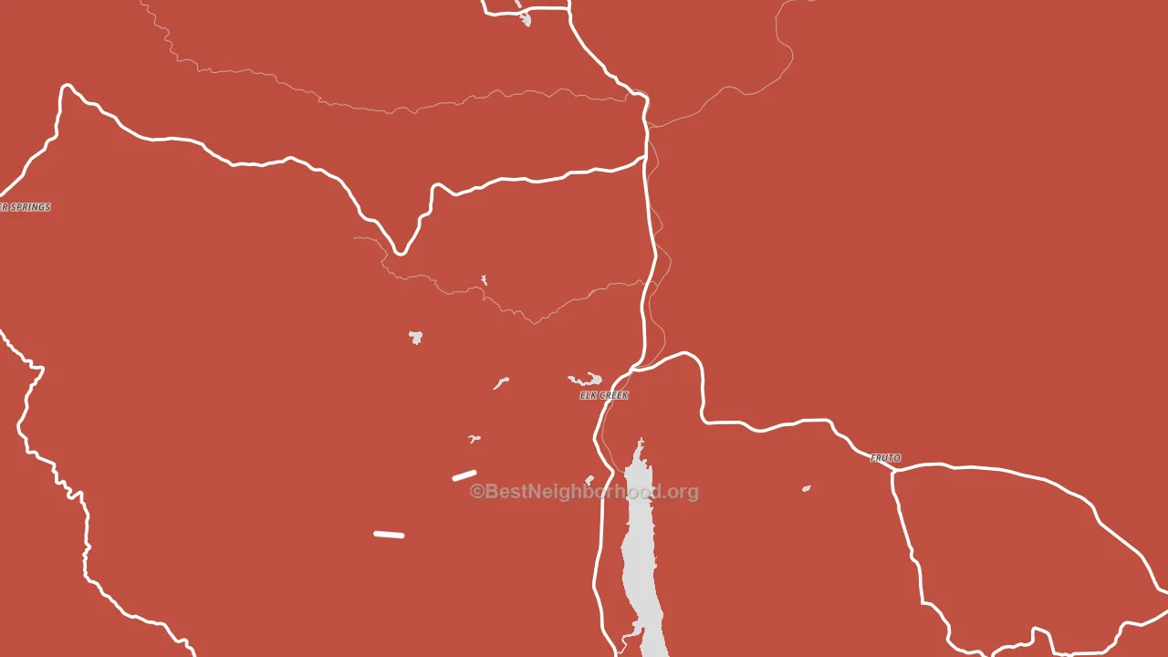 Elk Creek, CA block-group political-lean map