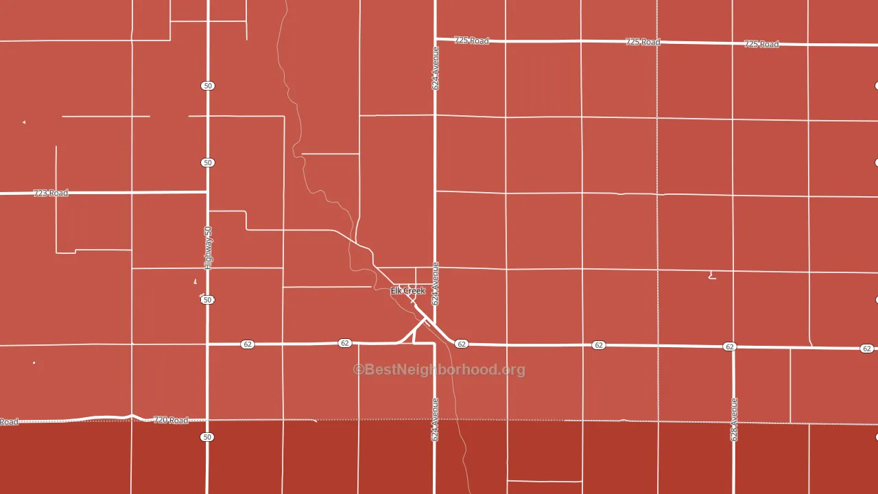 Elk Creek, NE block-group political-lean map