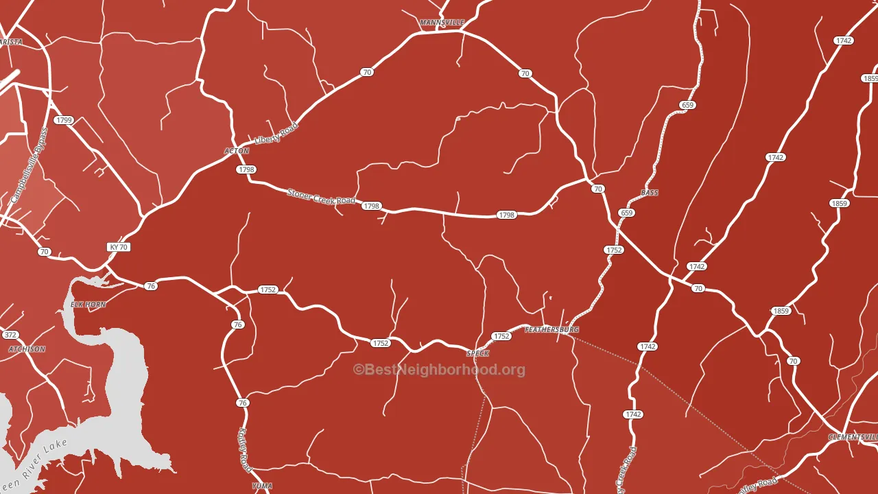 Elk Horn, KY block-group political-lean map