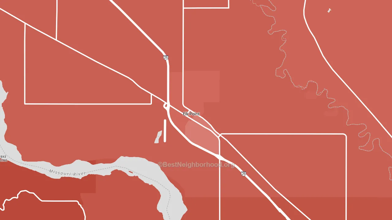 Elk Point, SD block-group political-lean map