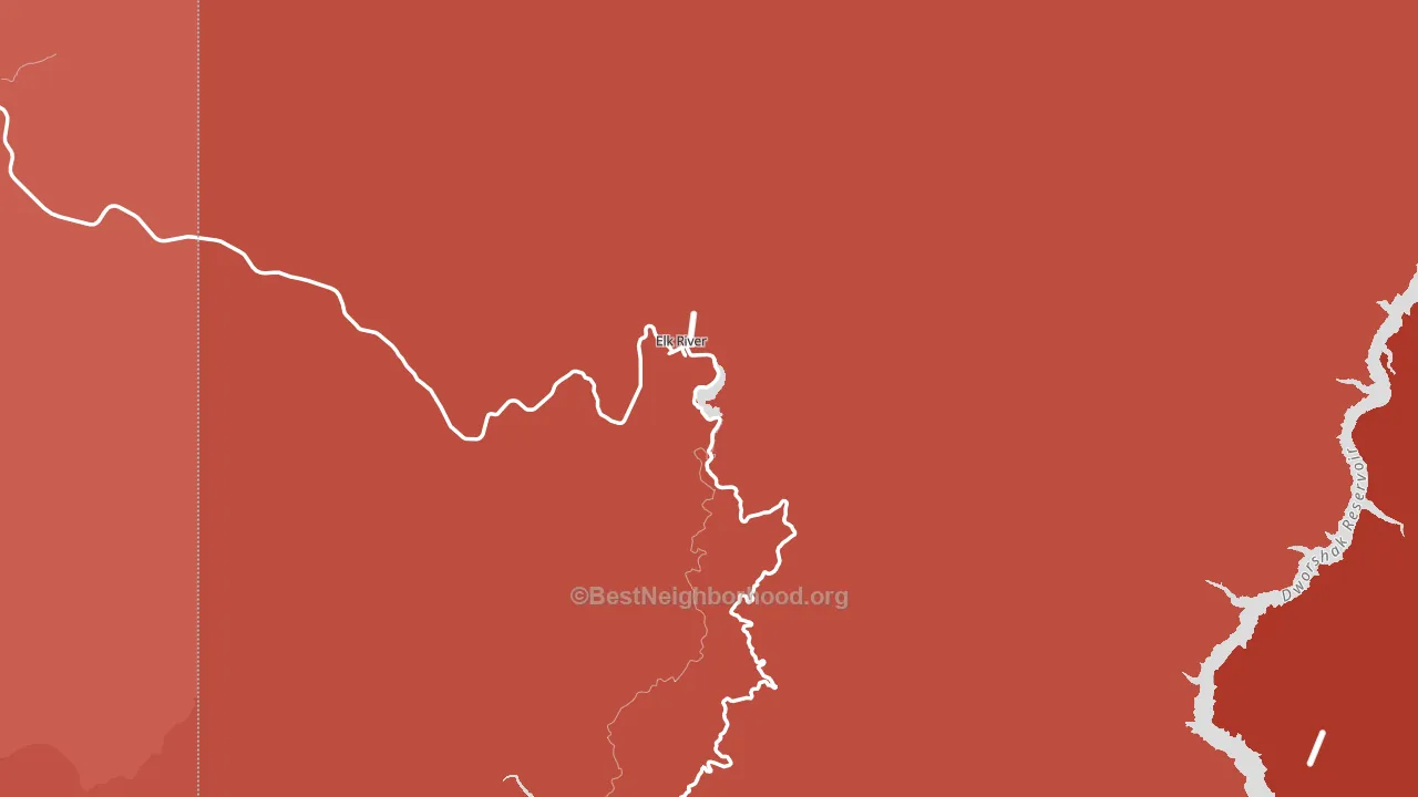 Elk River, ID block-group political-lean map