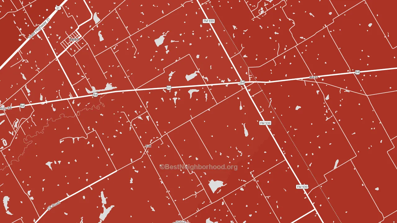 Elk, TX block-group political-lean map