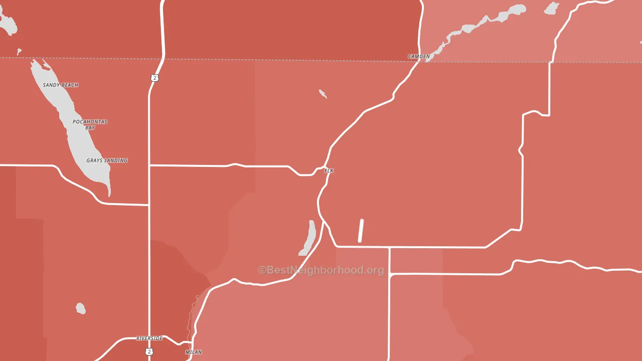 Elk, WA block-group political-lean map