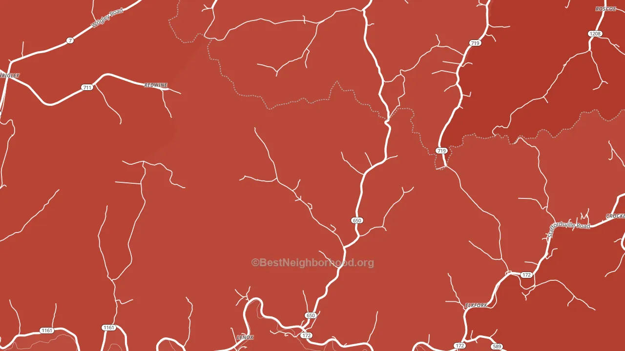 Elkfork, KY block-group political-lean map