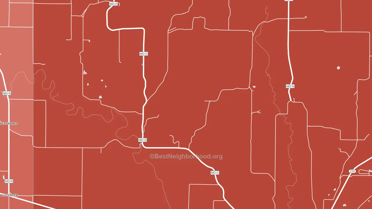 Elkhorn, MO block-group political-lean map