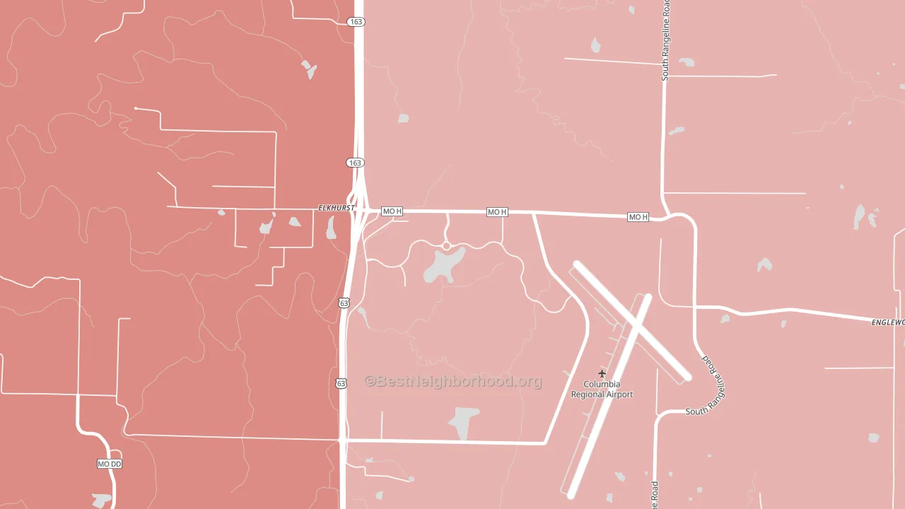 Elkhurst, MO block-group political-lean map