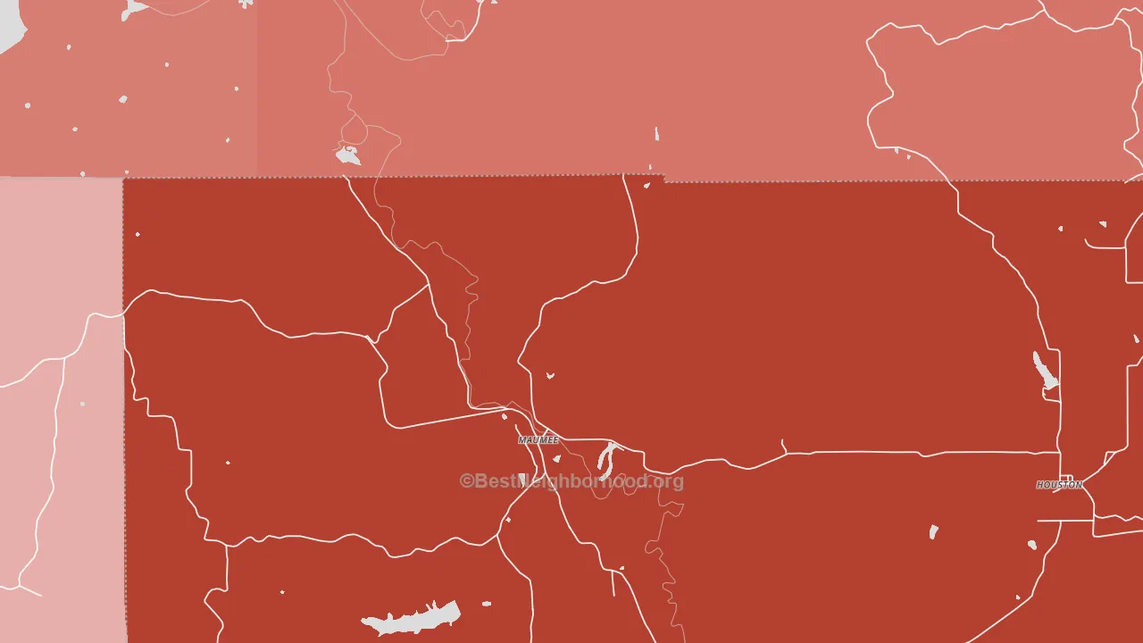Elkinsville, IN block-group political-lean map