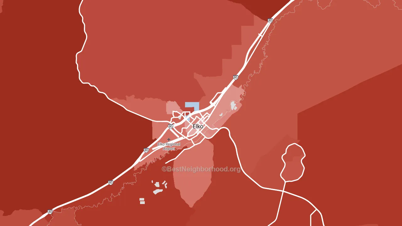 Elko, NV block-group political-lean map