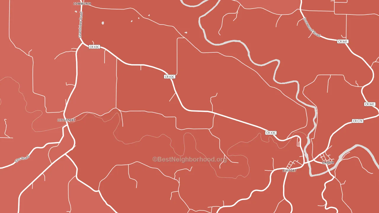 Elkport, IA block-group political-lean map