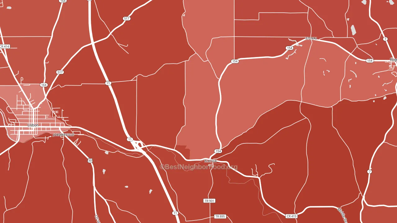Elkton, OH block-group political-lean map