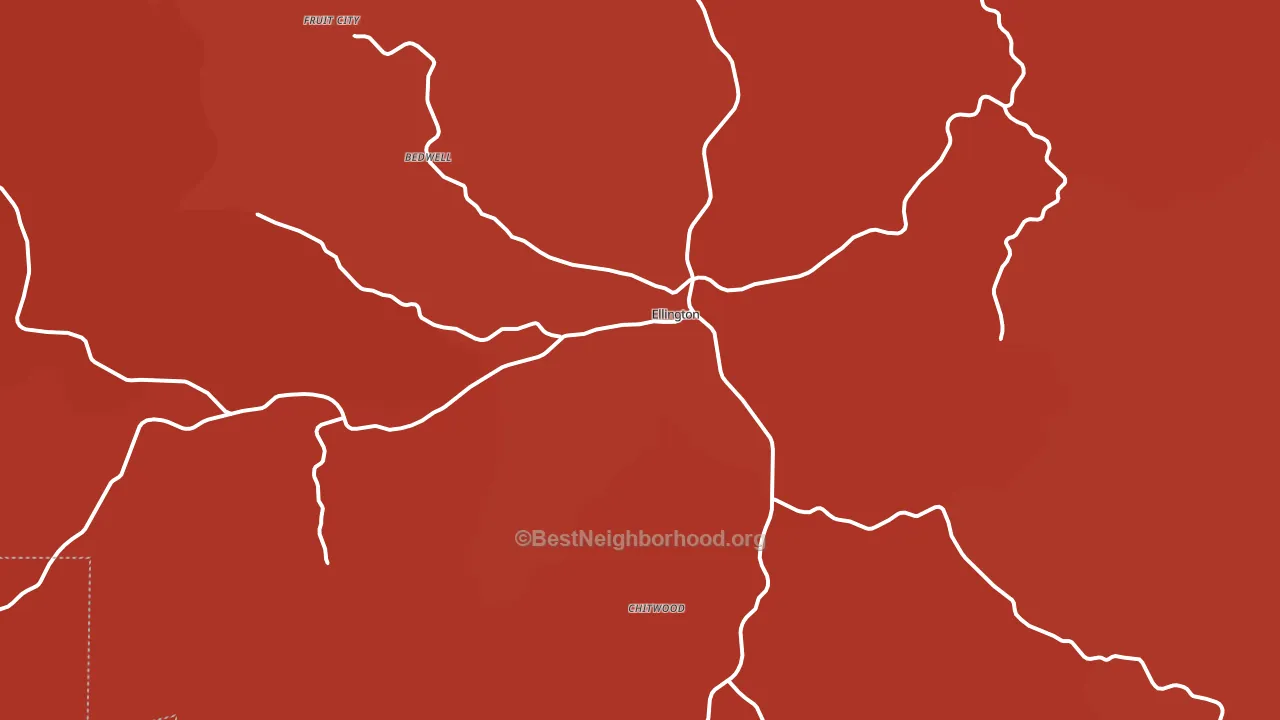 Ellington, MO block-group political-lean map