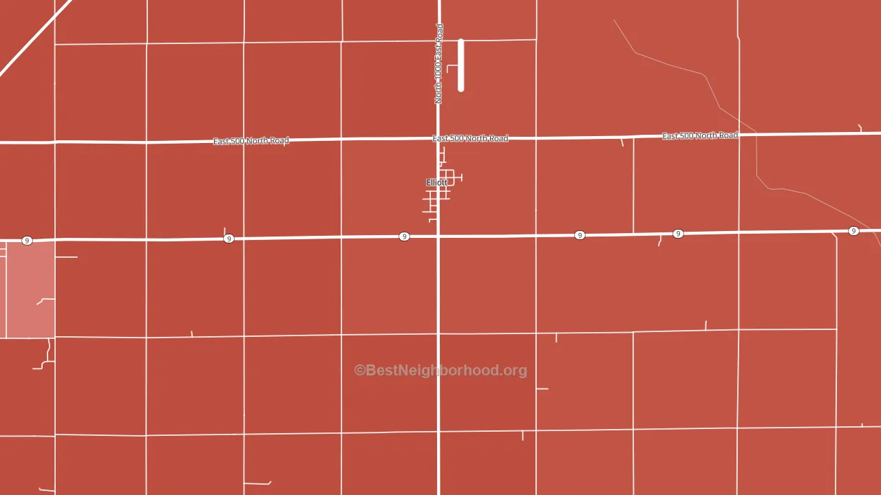 Elliott, IL block-group political-lean map