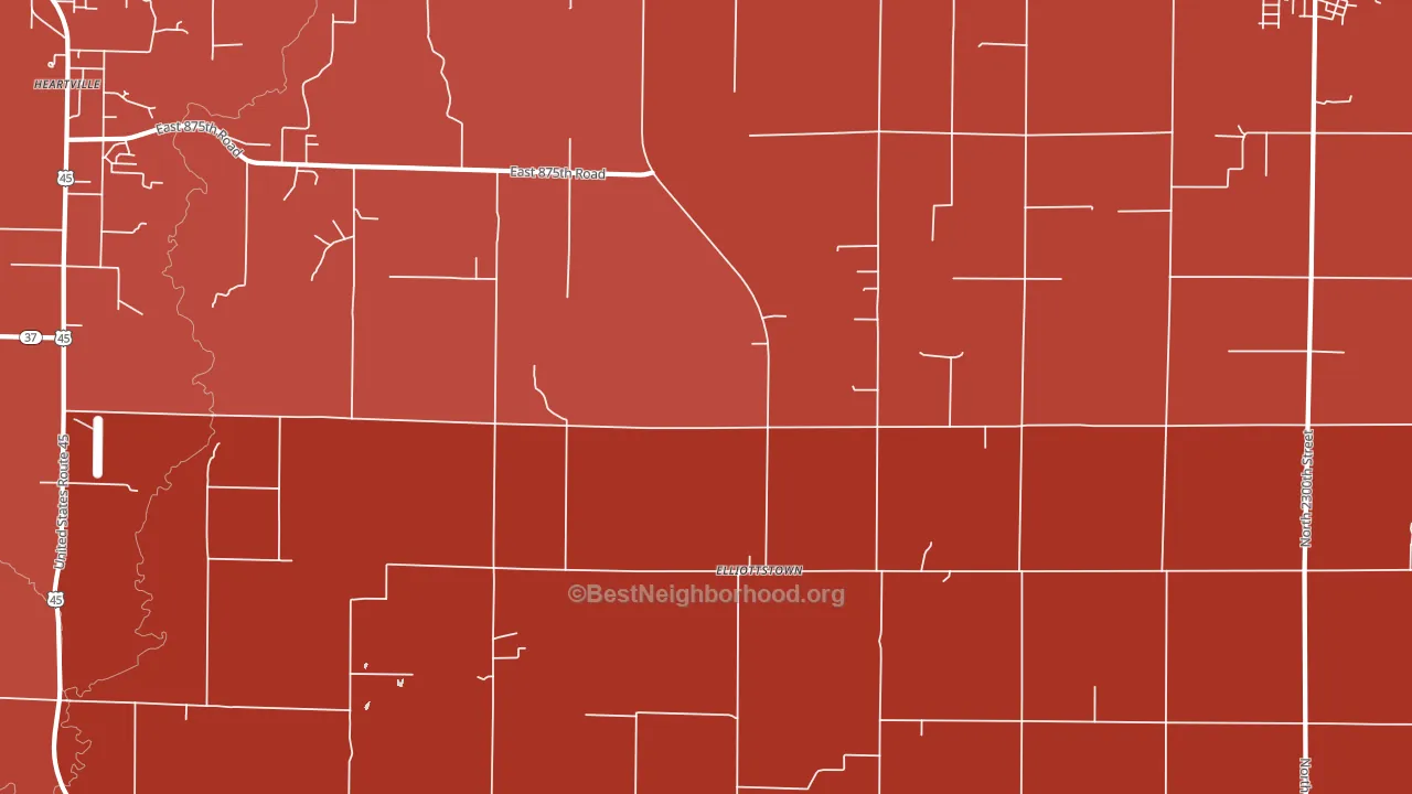 Elliottstown, IL block-group political-lean map