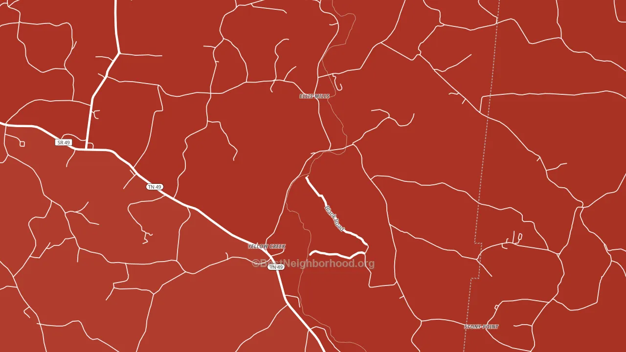 Ellis Mills, TN block-group political-lean map