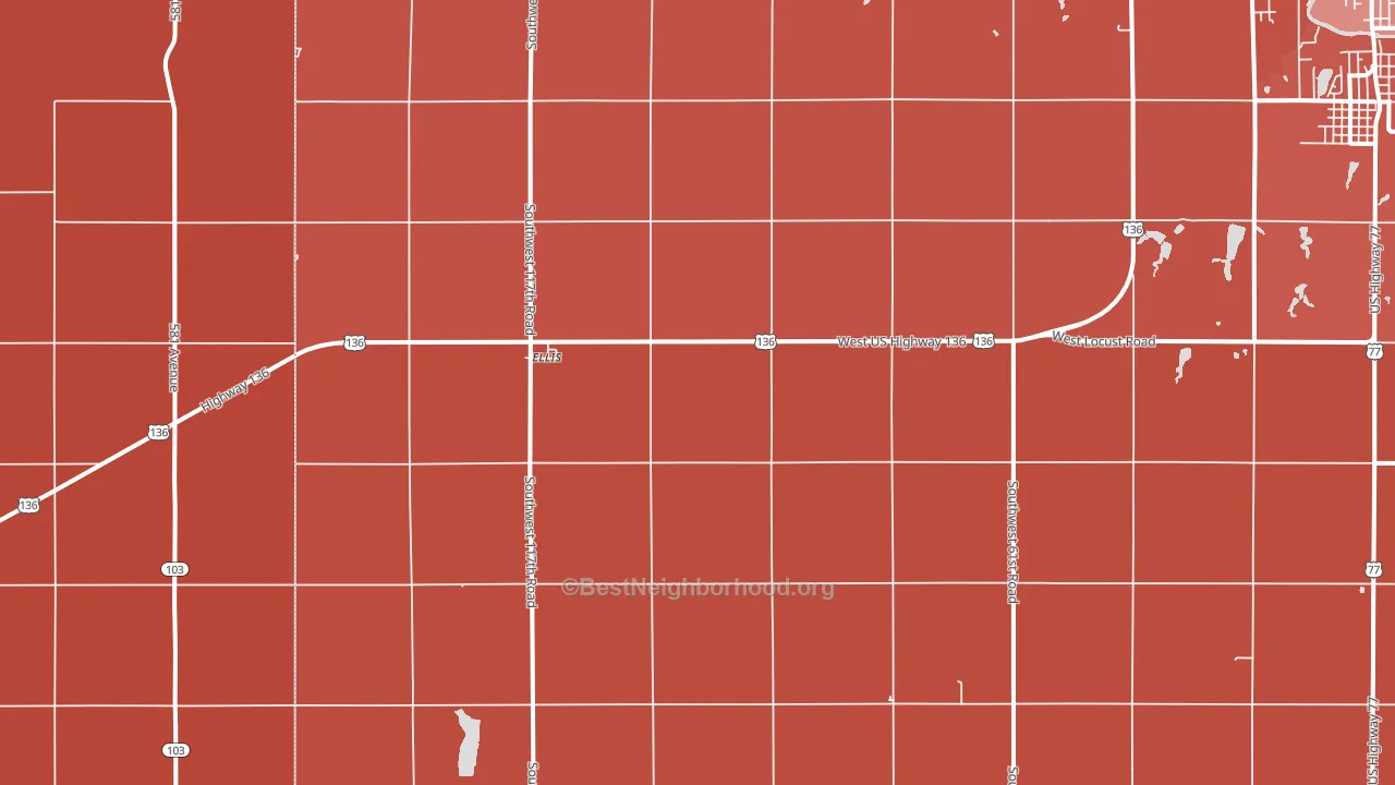 Ellis, NE block-group political-lean map