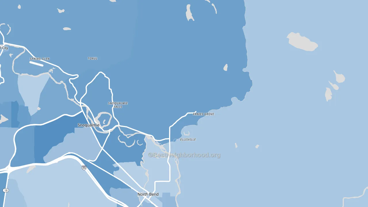Ellisville, WA block-group political-lean map
