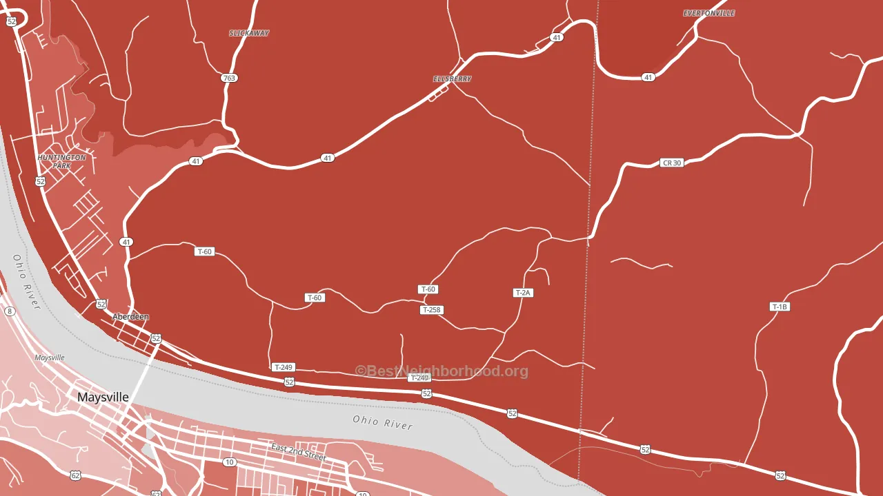 Ellsberry, OH block-group political-lean map