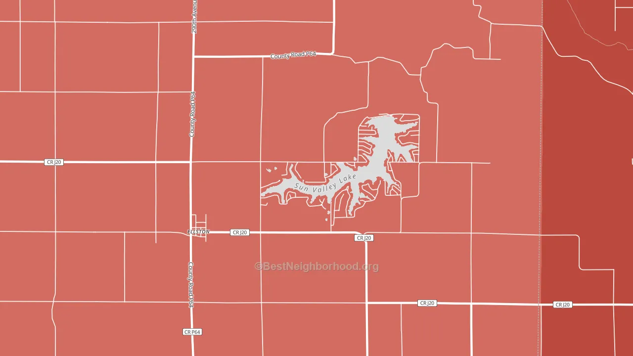 Ellston, IA block-group political-lean map