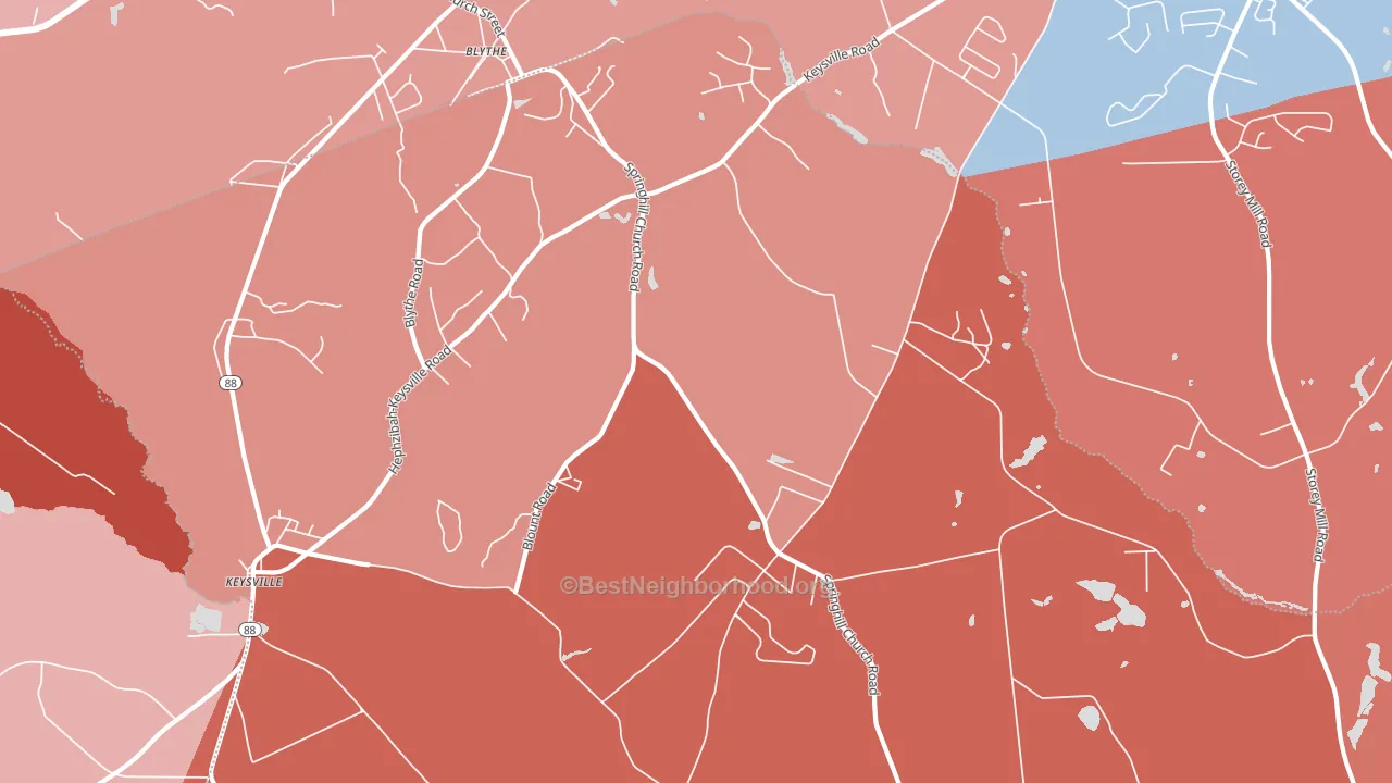 Ellwood, GA block-group political-lean map