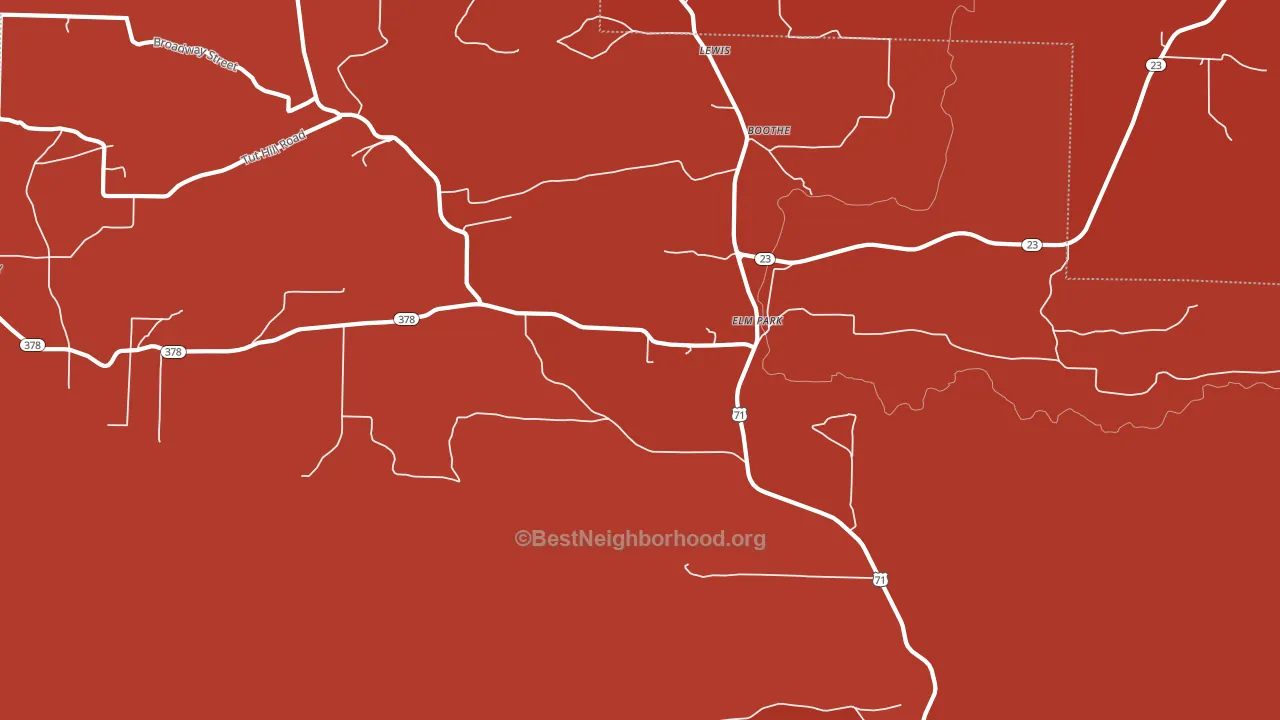 Elm Park, AR block-group political-lean map