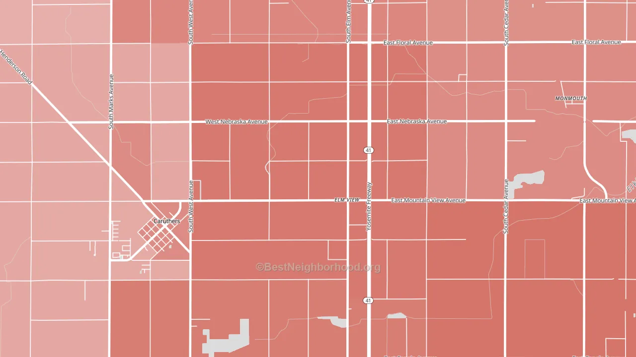 Elm View, CA block-group political-lean map