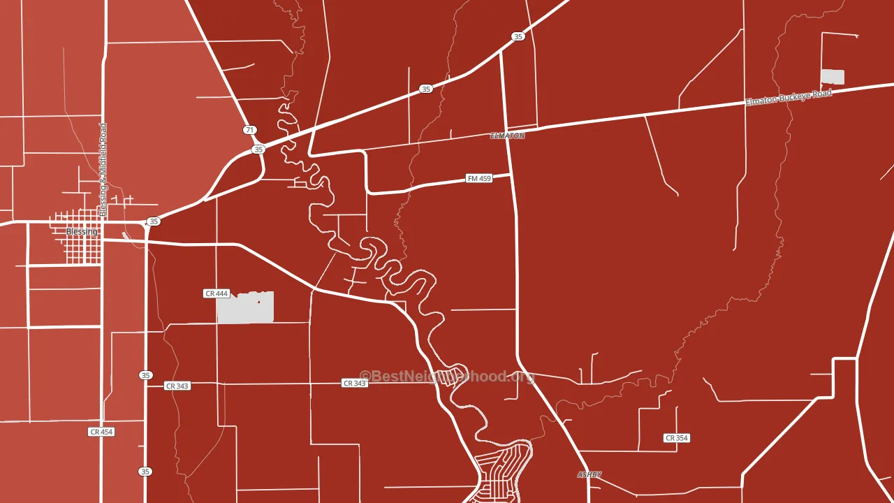 Elmaton, TX block-group political-lean map