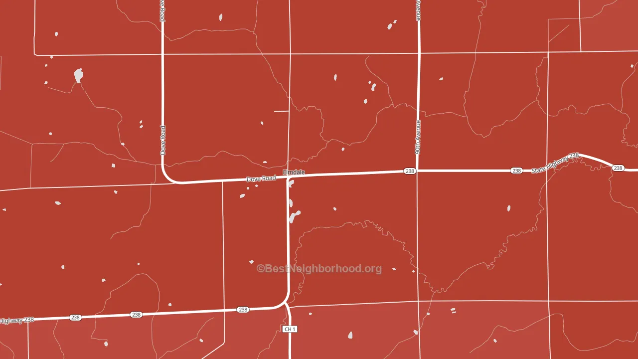 Elmdale, MN block-group political-lean map