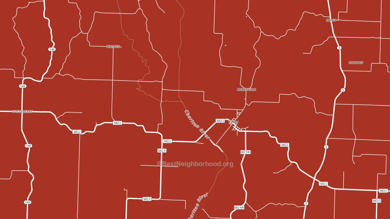 Elmer, MO block-group political-lean map