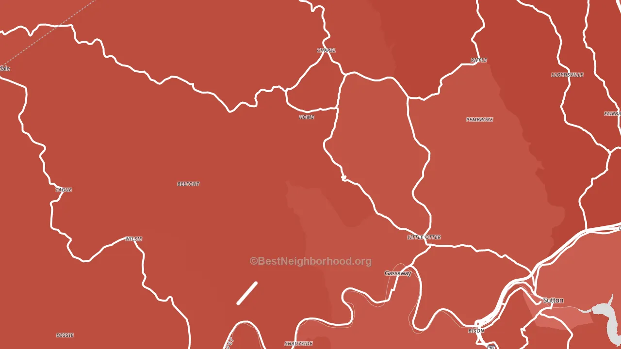 Elmira, WV block-group political-lean map