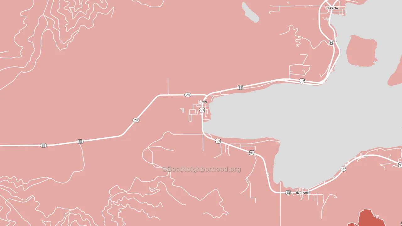 Elmo, MT block-group political-lean map