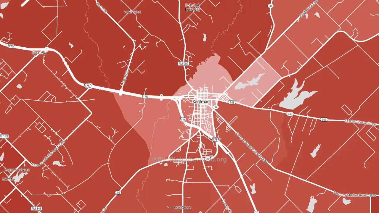 Elmo, TX block-group political-lean map