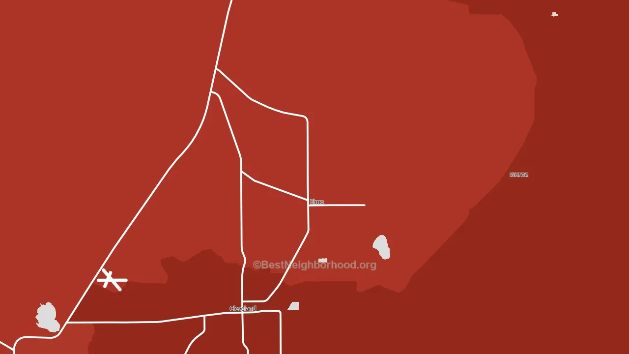 Elmo, UT block-group political-lean map
