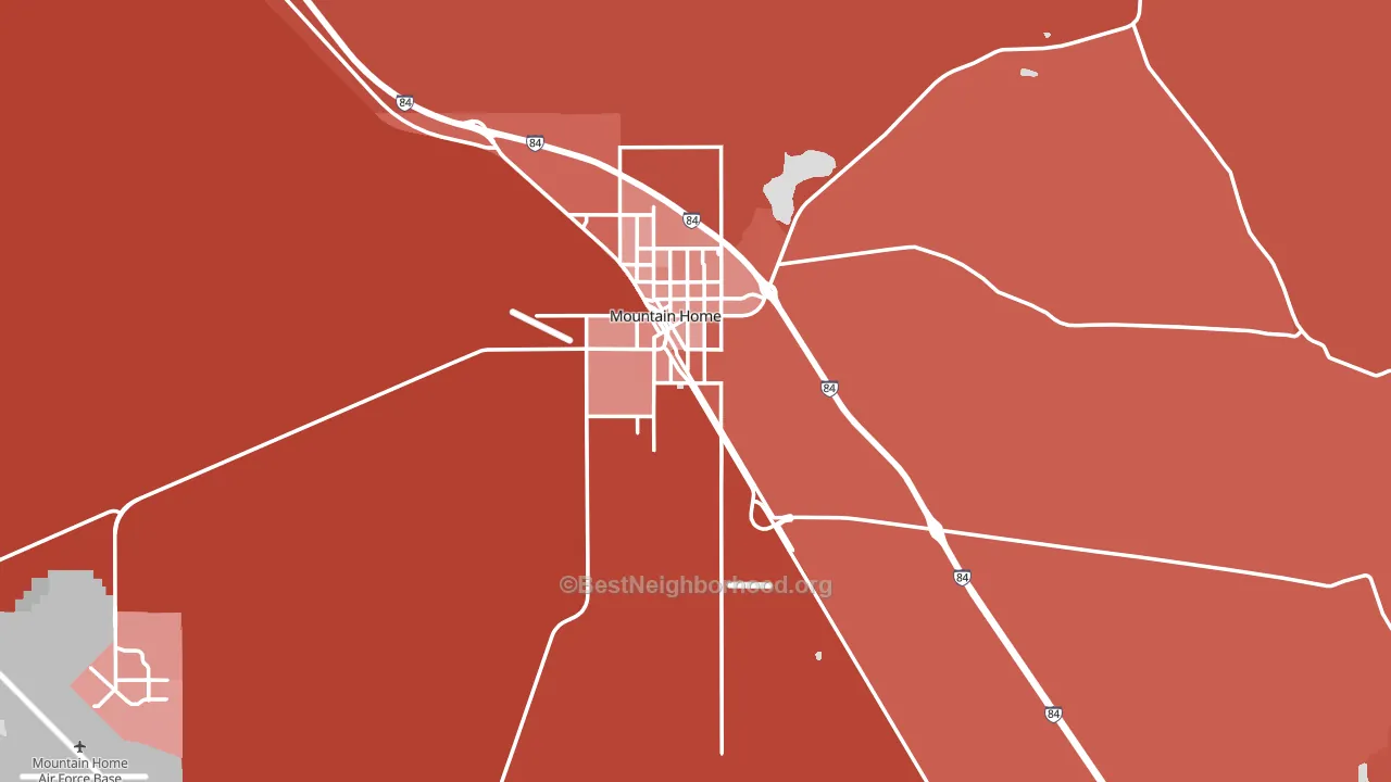Elmore County, ID block-group political-lean map