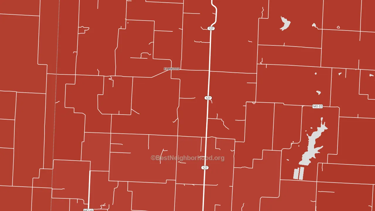 Elmwood, MO block-group political-lean map