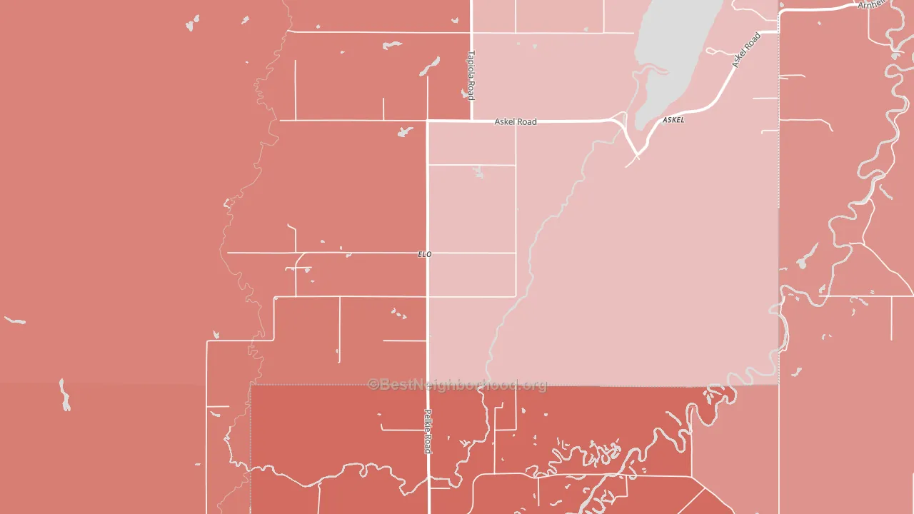 Elo, MI block-group political-lean map