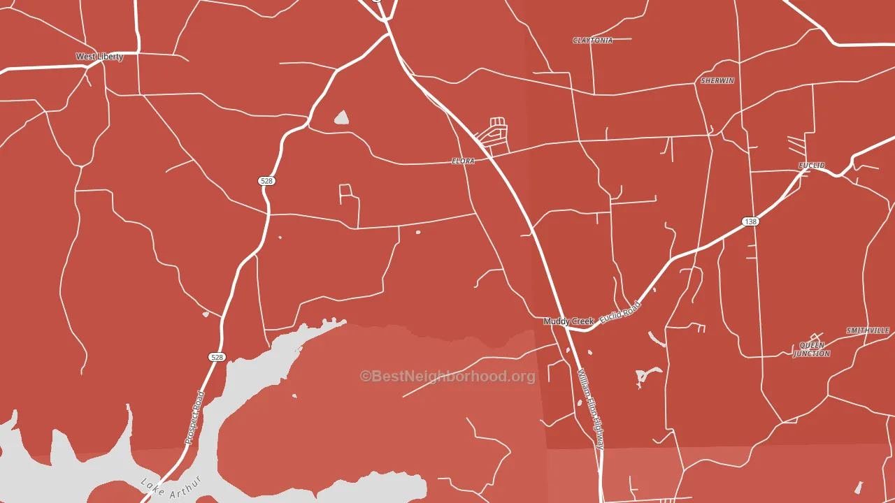 Elora, PA block-group political-lean map