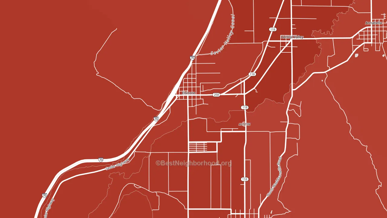 Elsinore, UT block-group political-lean map