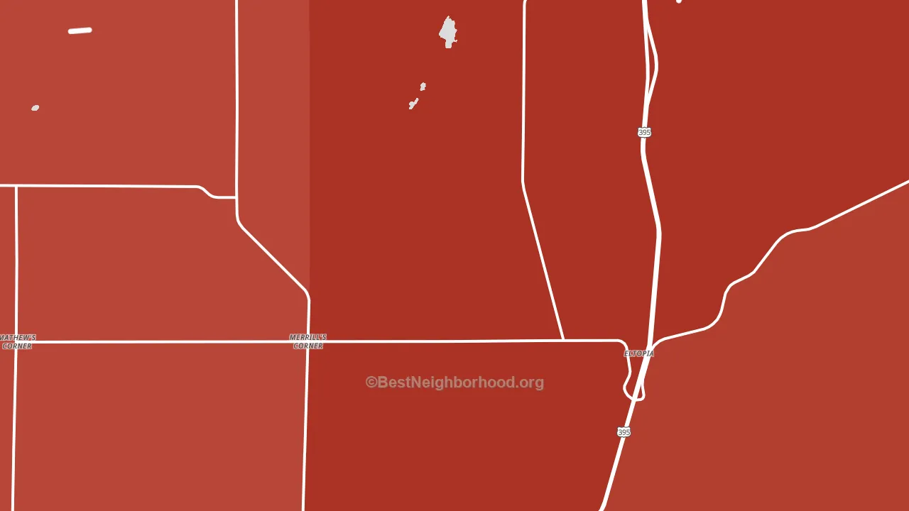 Eltopia, WA block-group political-lean map
