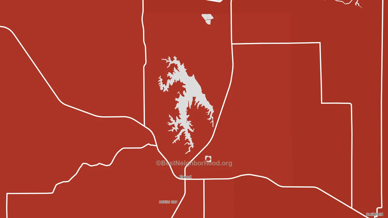 Elwood, NE block-group political-lean map