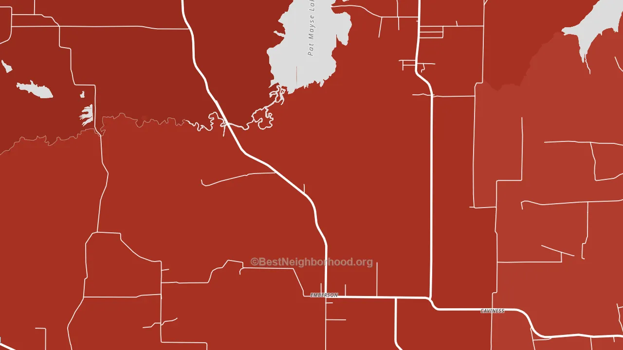 Emberson, TX block-group political-lean map