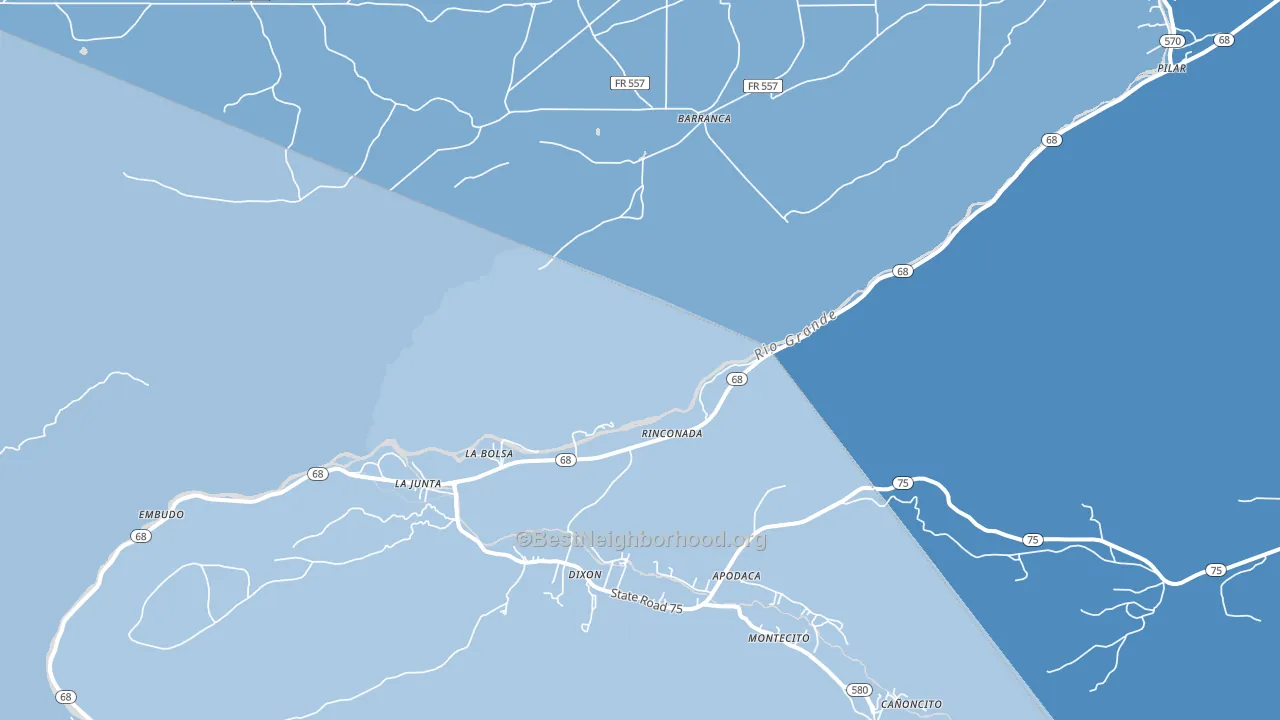 Embudo, NM block-group political-lean map